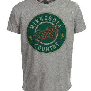 Minnesota Wild Country Retro Hockey 2000 Artwork Heather Gray Sublimated T-Shirt