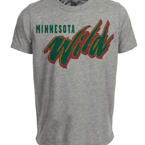 Minnesota Wild Retro Hockey 1999 Artwork Heather Gray Sublimated T-Shirt