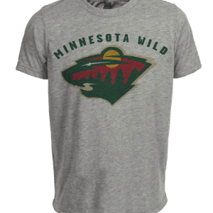 Minnesota Wild Retro Hockey 2001 Artwork Heather Gray Sublimated T-Shirt