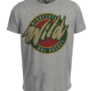 Minnesota Wild Retro Hockey 2001 Artwork Heather Gray Sublimated T-Shirt