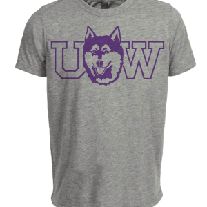 Washington Huskies Retro 1977 Artwork Heather Gray Sublimated T-Shirt