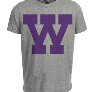 Washington Huskies Retro 1953 Artwork Heather Gray Sublimated T-Shirt