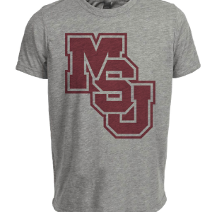 Mississippi State Bulldogs Retro 1987 Artwork Heather Gray Sublimated T-Shirt