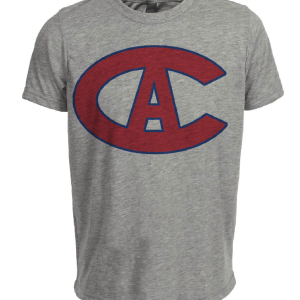 Montreal Canadiens Retro Hockey 1913 Artwork Heather Gray Sublimated T-Shirt