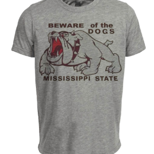 Mississippi State Bulldogs Retro 1970 Artwork Heather Gray Sublimated T-Shirt