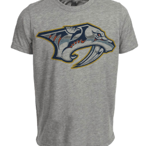 Nashville Predators Retro Hockey 1999 Artwork Heather Gray Sublimated T-Shirt