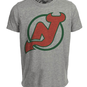 New Jersey Devils Retro Hockey 1982 Artwork Heather Gray Sublimated T-Shirt