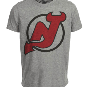 New Jersey Devils Retro Hockey 1992 Artwork Heather Gray Sublimated T-Shirt