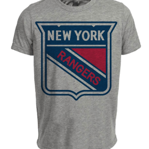New York Rangers Vintage Logo NHL Hockey 1947 Artwork Heather Gray Sublimated T-Shirt