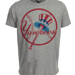New York Yankees Retro Baseball 1947 Artwork Heather Gray Sublimated T-Shirt