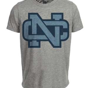 North Carolina Tar Heels Retro 1984 Artwork Heather Gray Sublimated T-Shirt