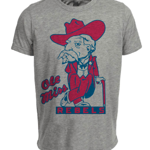 Ole Miss Mississippi Rebels Retro 1970 Artwork Heather Gray Sublimated T-Shirt