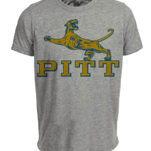 Pittsburgh Panthers Retro 1960 Artwork Heather Gray Sublimated T-Shirt