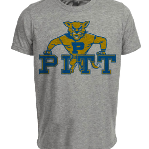 Pittsburgh Panthers Retro 1980 Artwork Heather Gray Sublimated T-Shirt