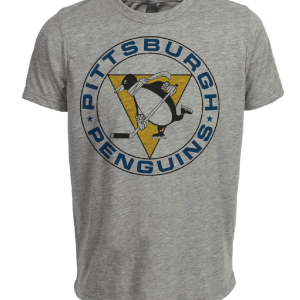 Pittsburgh Penguins Retro Hockey 1967 Artwork Heather Gray Sublimated T-Shirt