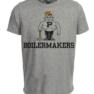 Purdue Boilermakers Retro 1950 Artwork Heather Gray Sublimated T-Shirt