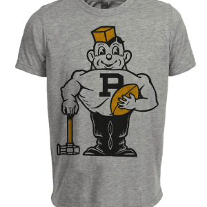 Purdue Boilermakers Retro 1950 Artwork Heather Gray Sublimated T-Shirt