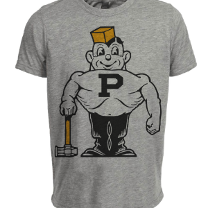 Purdue Boilermakers Retro 1950 Artwork Heather Gray Sublimated T-Shirt