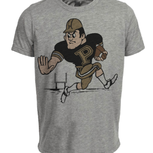Purdue Boilermakers Retro 1980 Artwork Heather Gray Sublimated T-Shirt