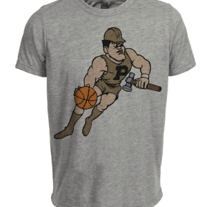 Purdue Boilermakers Retro 1980 Artwork Heather Gray Sublimated T-Shirt