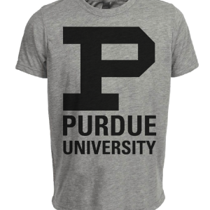 Purdue Boilermakers Retro 1950 Artwork Heather Gray Sublimated T-Shirt