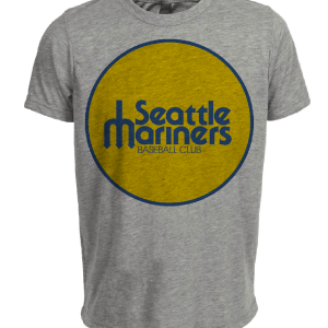 Seattle Mariners Retro Baseball 1977 Artwork Heather Gray Sublimated T-Shirt