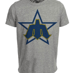 Seattle Mariners Retro Baseball 1981 Artwork Heather Gray Sublimated T-Shirt