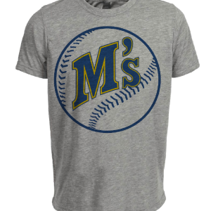 Seattle Mariners Retro Baseball 1987 Artwork Heather Gray Sublimated T-Shirt
