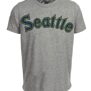 Seattle Mariners Retro Baseball 1981 Artwork Heather Gray Sublimated T-Shirt
