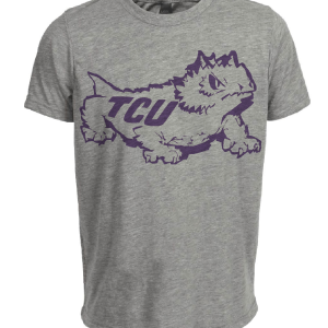 TCU Texas Christian Horned Frogs Retro 1965 Artwork Heather Gray Sublimated T-Shirt
