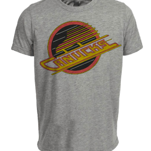 Vancouver Canucks Retro Hockey 1978 Artwork Heather Gray Sublimated T-Shirt
