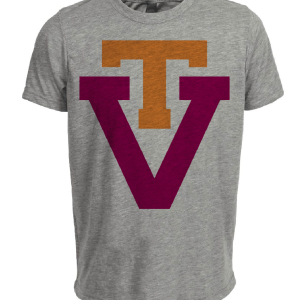 Virginia Tech Hokies Retro 1970 Artwork Heather Gray Sublimated T-Shirt
