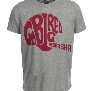 Nebraska Cornhuskers Retro 1975 Artwork Heather Gray Sublimated T-Shirt