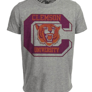 Clemson Tigers Retro 1964 Artwork Heather Gray Sublimated T-Shirt