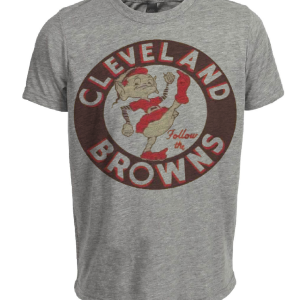 Cleveland Browns Retro Football 1960 Artwork Heather Gray Sublimated T-Shirt
