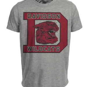 Davidson Wildcats Retro 1962 Artwork Heather Gray Sublimated T-Shirt
