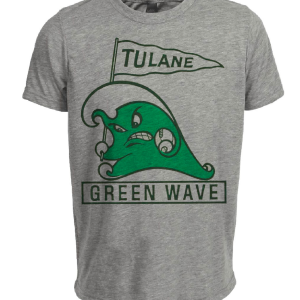 Tulane Green Wave Retro 1965 Artwork Heather Gray Sublimated T-Shirt