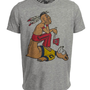 Stanford Cardinal vs. California Golden Bears Retro Rivalry Mascot 1958 Artwork Heather Gray Sublimated T-Shirt