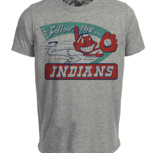 Cleveland Indians Retro Baseball 1970 Artwork Heather Gray Sublimated T-Shirt