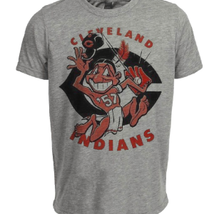 Cleveland Indians Retro Baseball 1957 Artwork Heather Gray Sublimated T-Shirt