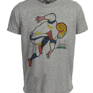 Los Angeles Rams Retro Football 1969 Artwork Heather Gray Sublimated T-Shirt