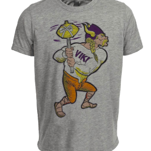 Minnesota Vikings Retro Football 1969 Artwork Heather Gray Sublimated T-Shirt