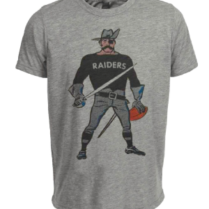 Oakland Raiders Retro Football 1969 Artwork Heather Gray Sublimated T-Shirt