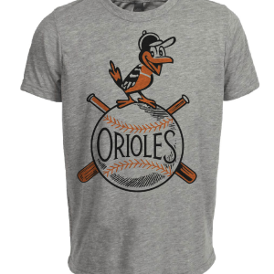 Baltimore Orioles Retro Baseball 1954 Artwork Heather Gray Sublimated T-Shirt