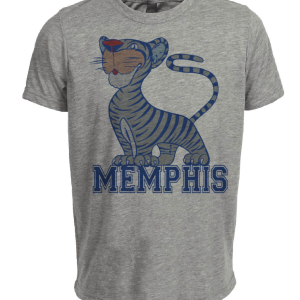 Memphis Tigers Retro Mascot 1965 Artwork Heather Gray Sublimated T-Shirt