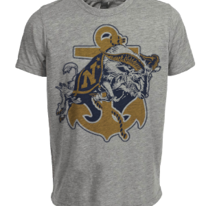 Navy Midshipmen Retro 1985 Artwork Heather Gray Sublimated T-Shirt