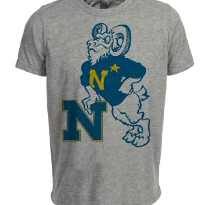 Navy Midshipmen Retro 1969 Artwork Heather Gray Sublimated T-Shirt