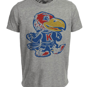 Kansas Jayhawks Retro 1959 Artwork Heather Gray Sublimated T-Shirt