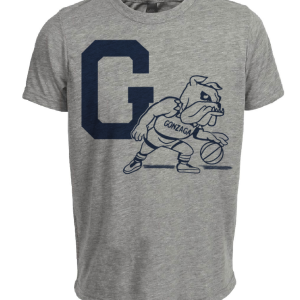 Gonzaga Bulldogs Retro 1970 Artwork Heather Gray Sublimated T-Shirt
