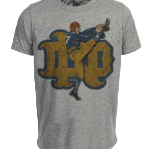 Notre Dame Fighting Irish Retro 1942 Artwork Heather Gray Sublimated T-Shirt